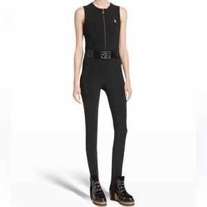 Moncler Grenoble Tuta black belted ski jumpsuit size S/M
